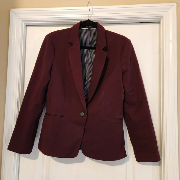 Express Maroon Women's Blazer - Picture 1 of 3